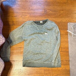 PINK Victoria's Secret Men's Green Crewneck Sweater